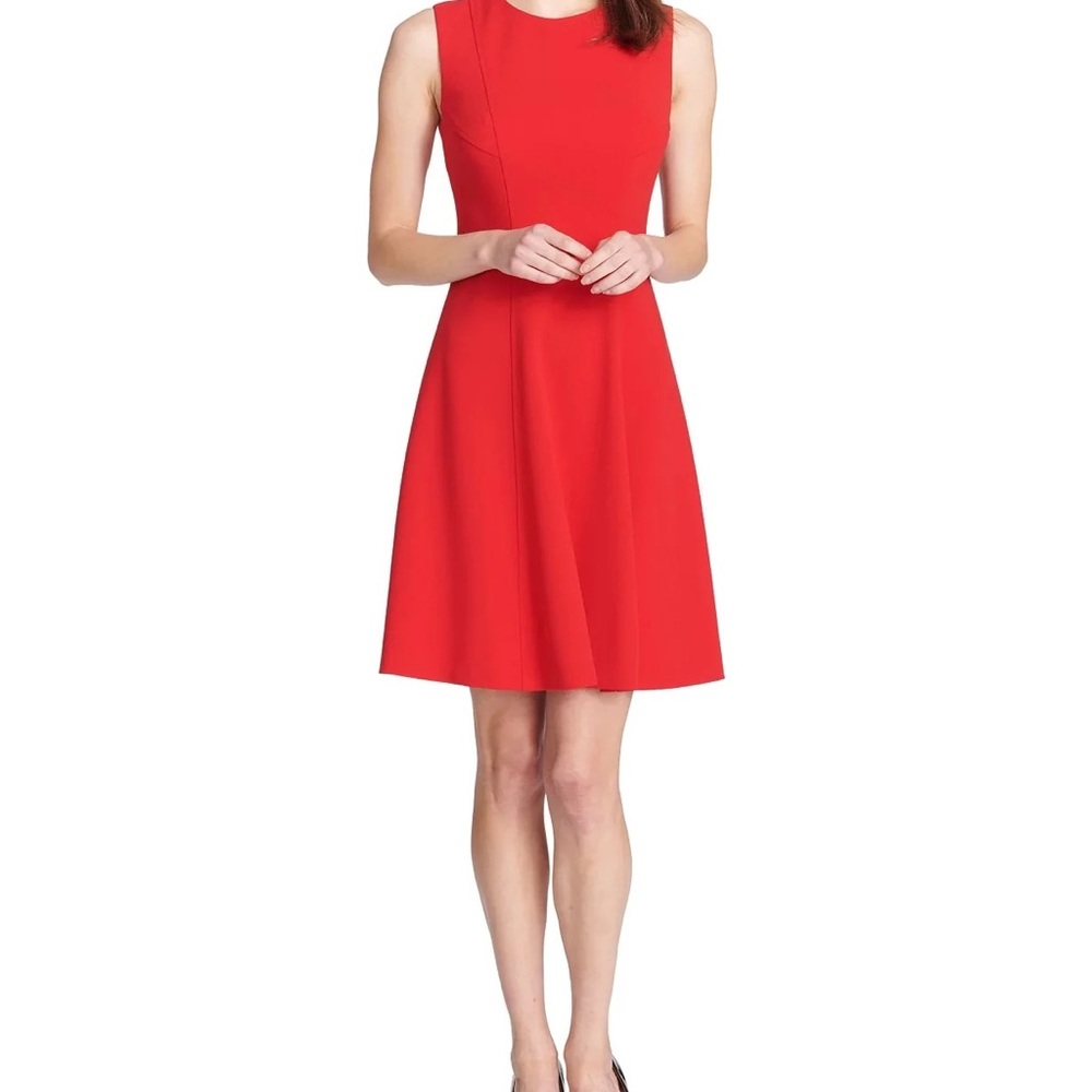 Tommy Hilfiger Women's Fit & Flare Dress Red Size 2